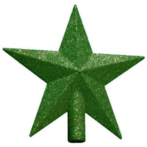 Χριστουγεννιάτικη Κορυφή Δέντρου, Πράσινο Αστέρι (23cm)